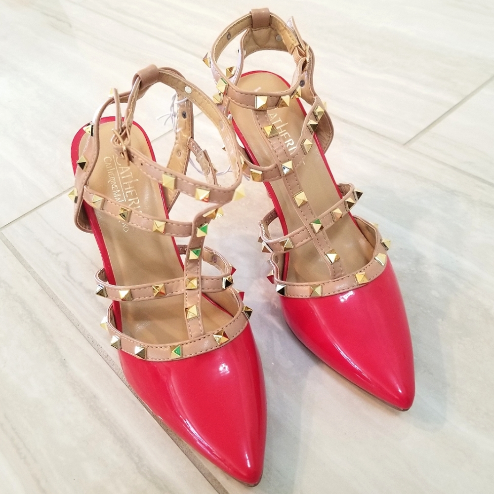 Catherine Malandrino Jazy Red Patent Pumps size 7.5